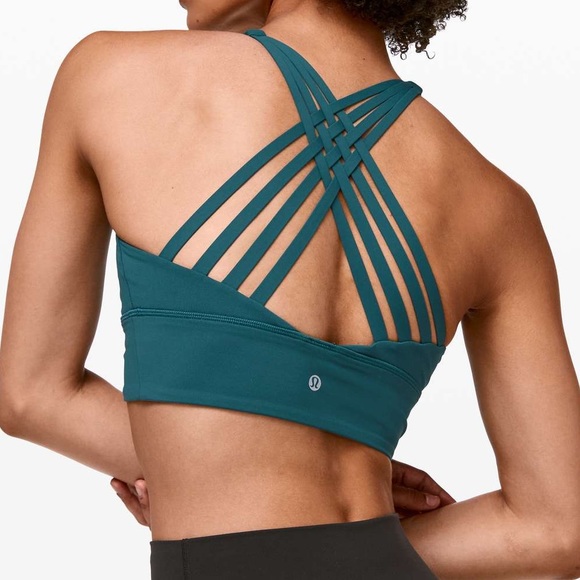 Lululemon Free to Be Moved Bra Bermuda Teal 4 - Picture 5 of 5